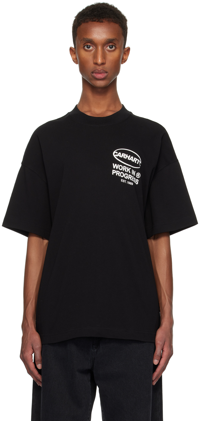 Shop Carhartt Black Body Of Work T-shirt In 0d2xx Black / White