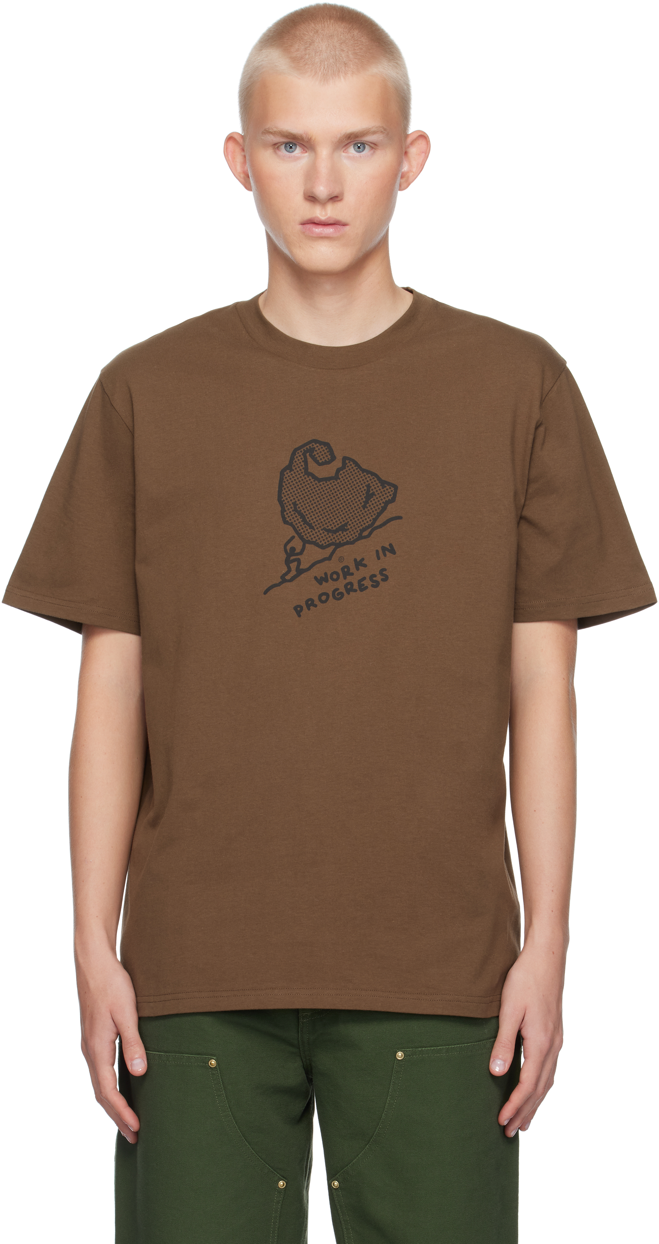 Shop Carhartt Brown Move On Up T-shirt In 2f0xx Chocolate / Bl