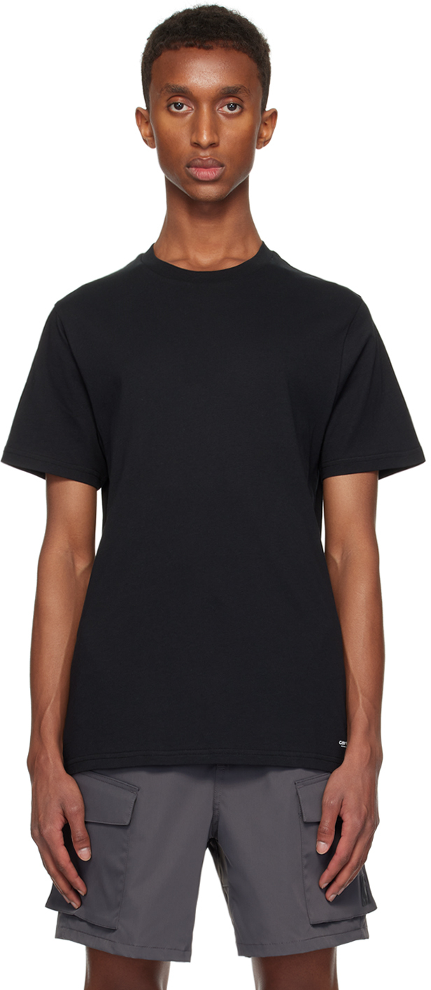 Shop Carhartt Two-pack Black Standard Crew Neck T-shirt In 933xx Black + Black