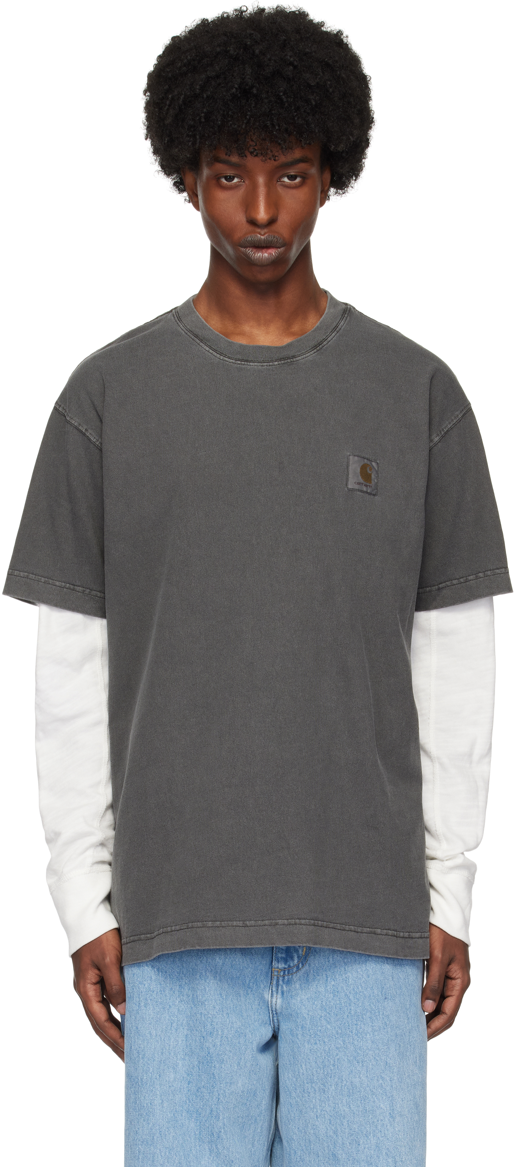 Gray Vista T-shirt by Carhartt Work In Progress on Sale