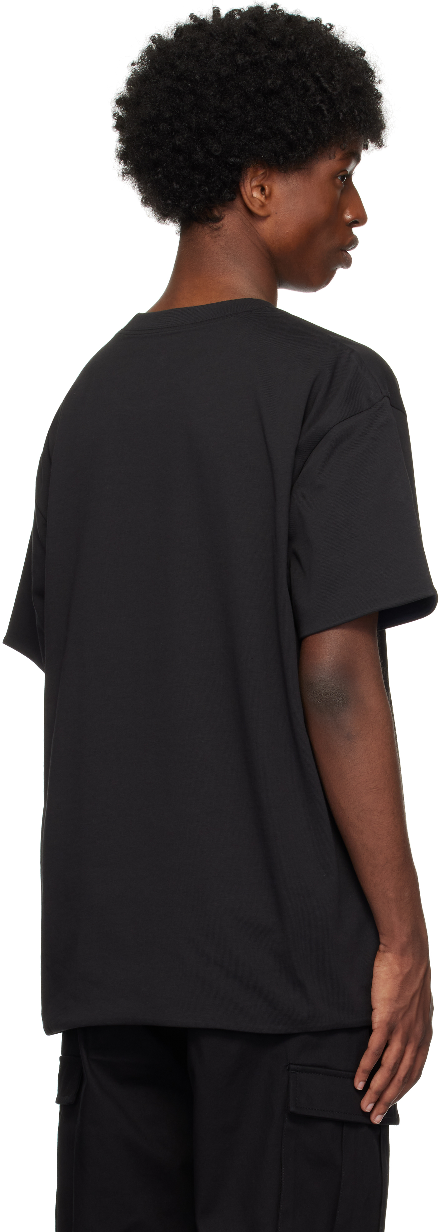 Moncler Reversible Cotton T-shirt In F97 - Black
