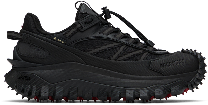 Shop Moncler Black Trailgrip Gtx Sneakers In 999 - Black