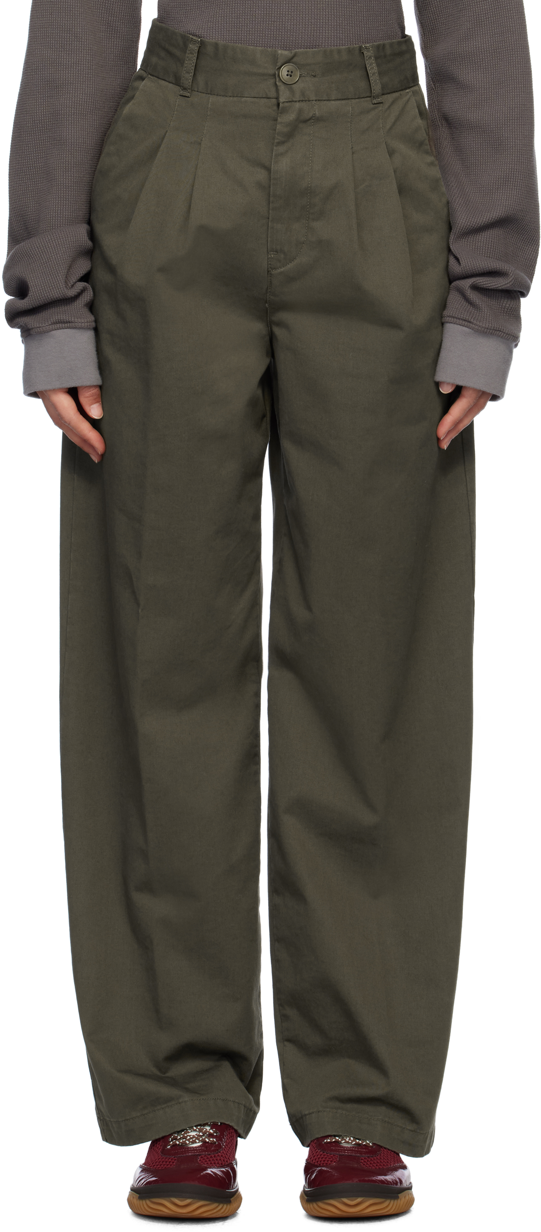 carhartt work in progress khaki leola trousers