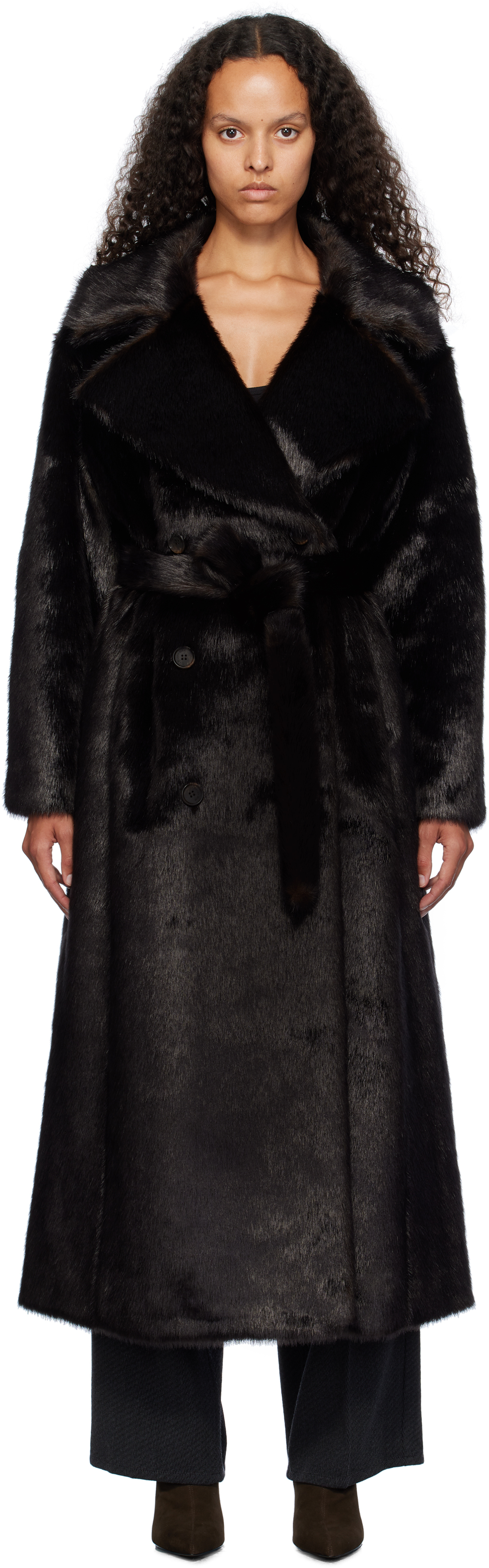 Brown Joni Faux-Fur Coat