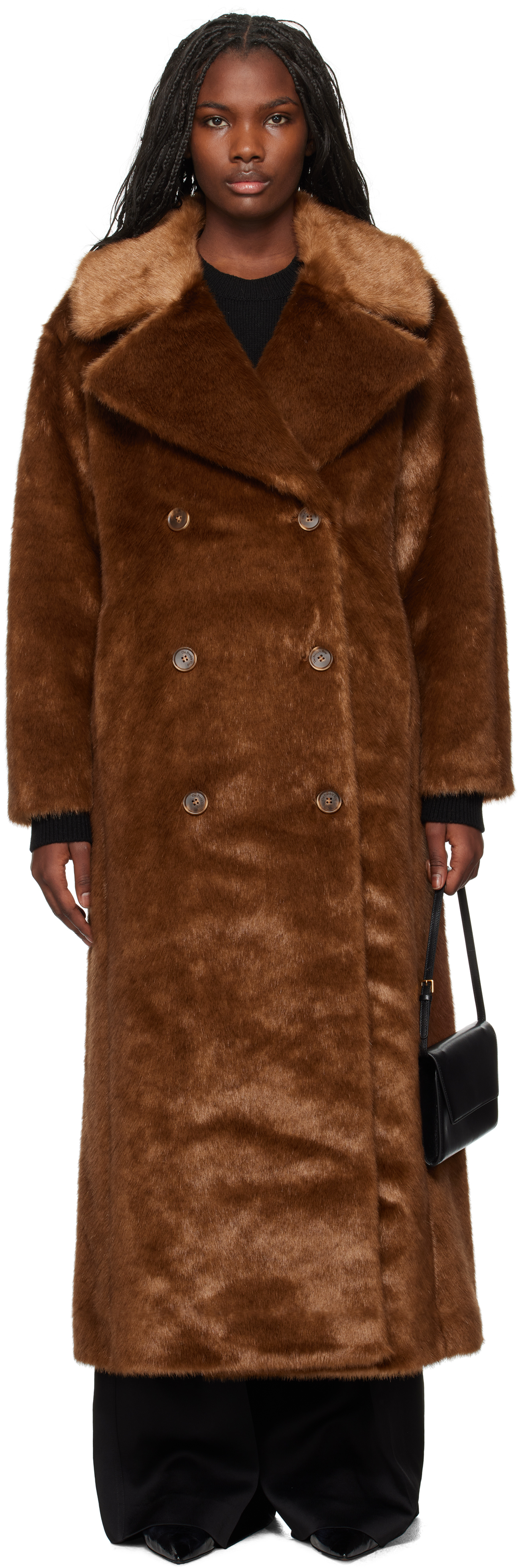 Brown Joni Faux-Fur Coat