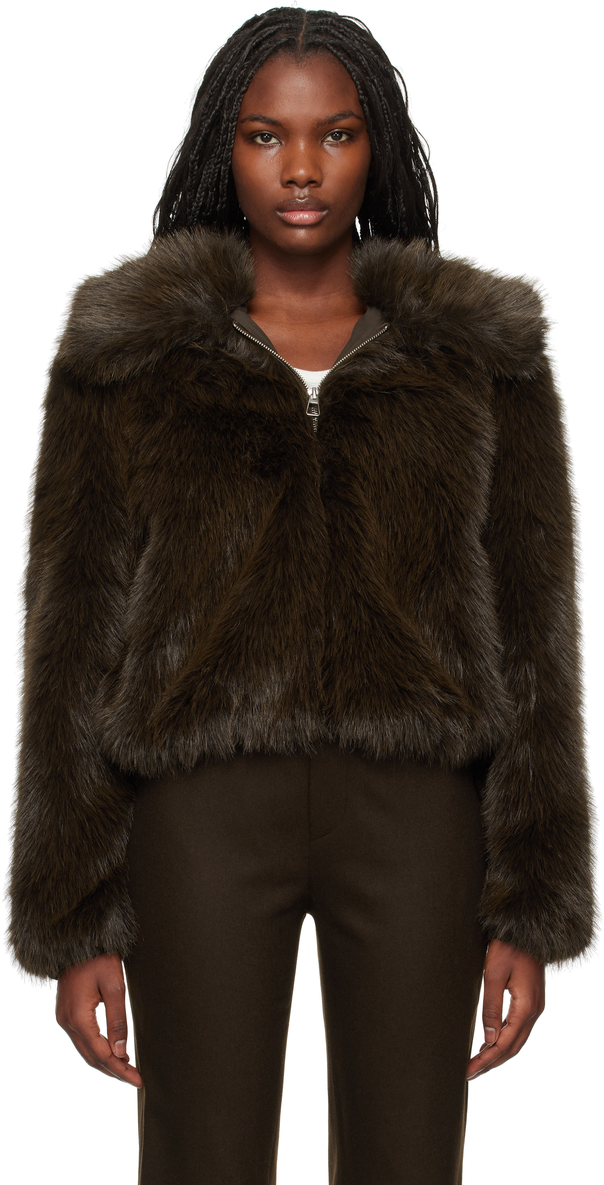 Brown Hope Faux-Fur Jacket