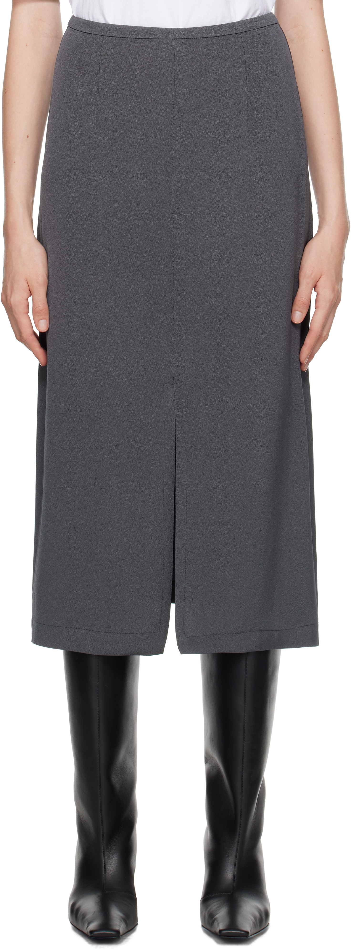 Gray Judy Midi Skirt