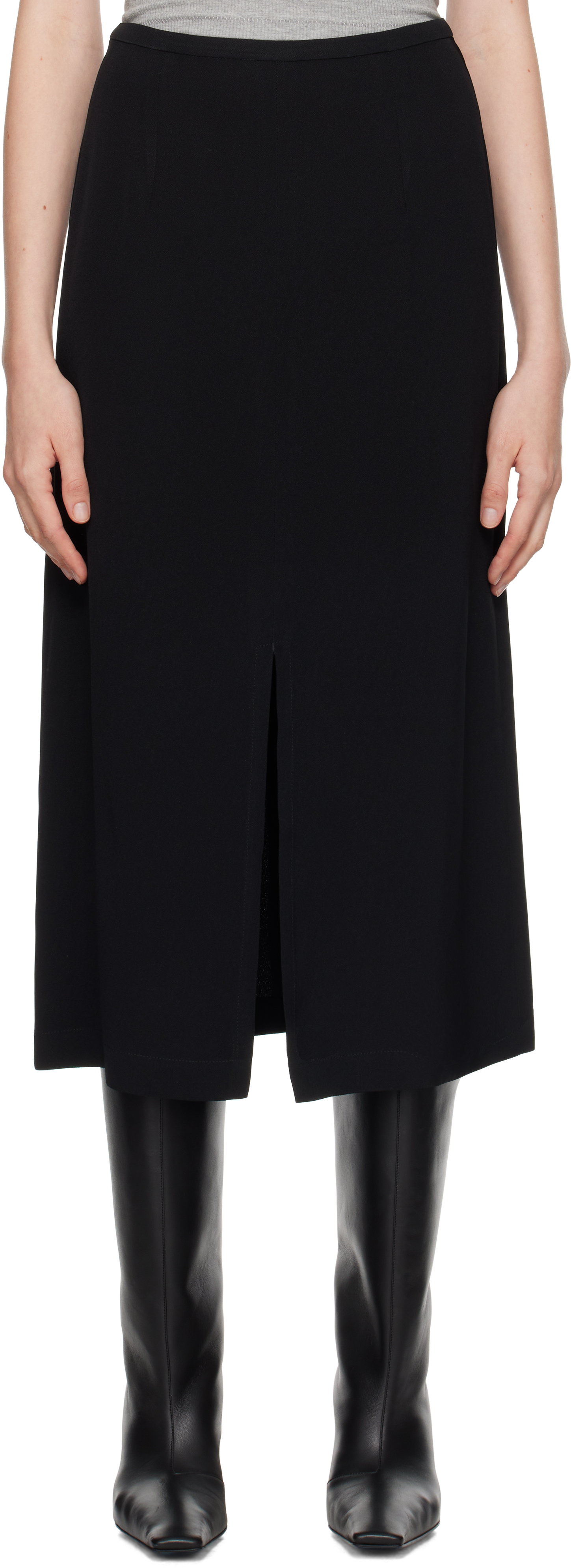 Black Judy Midi Skirt