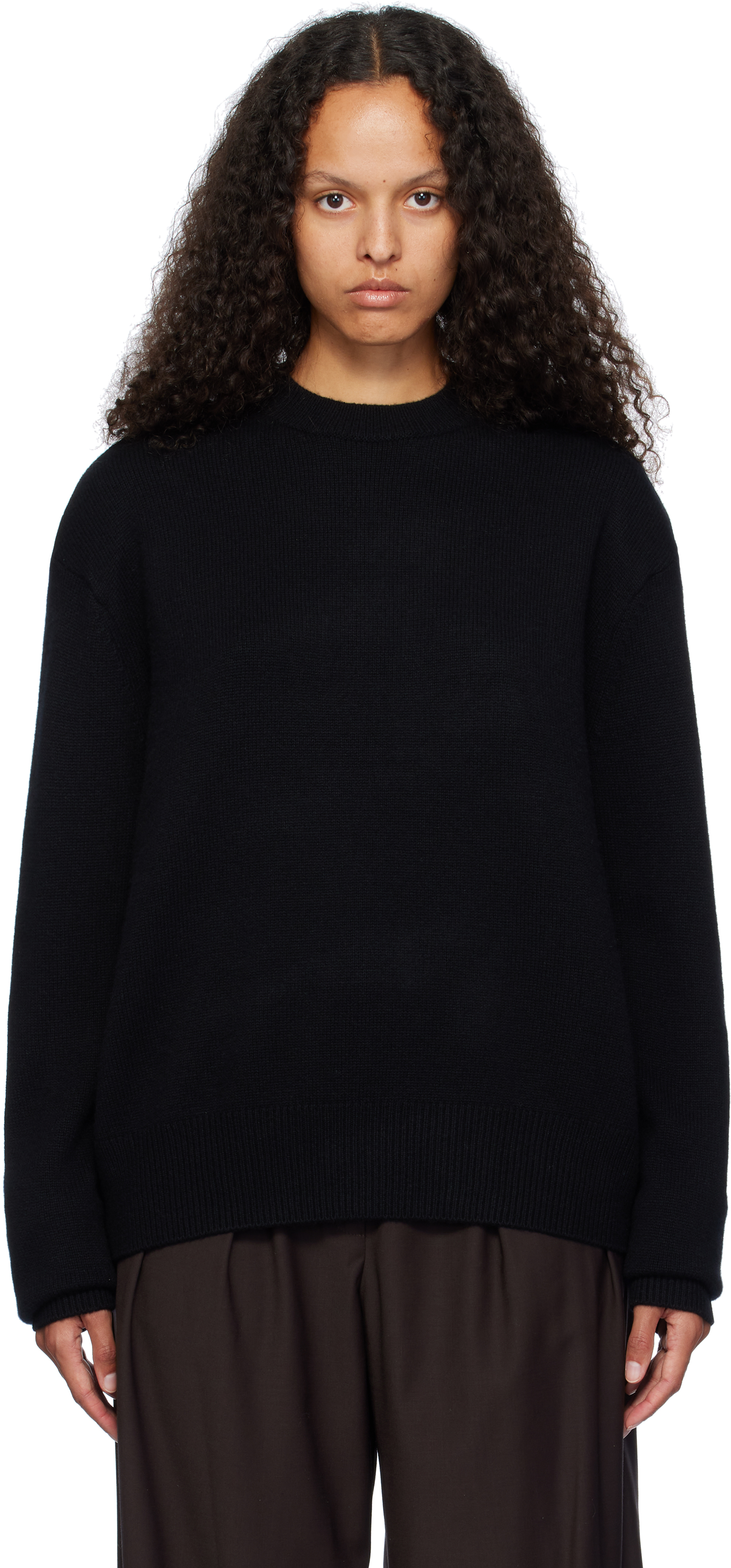 Black Rafaela Padded Knit Sweater