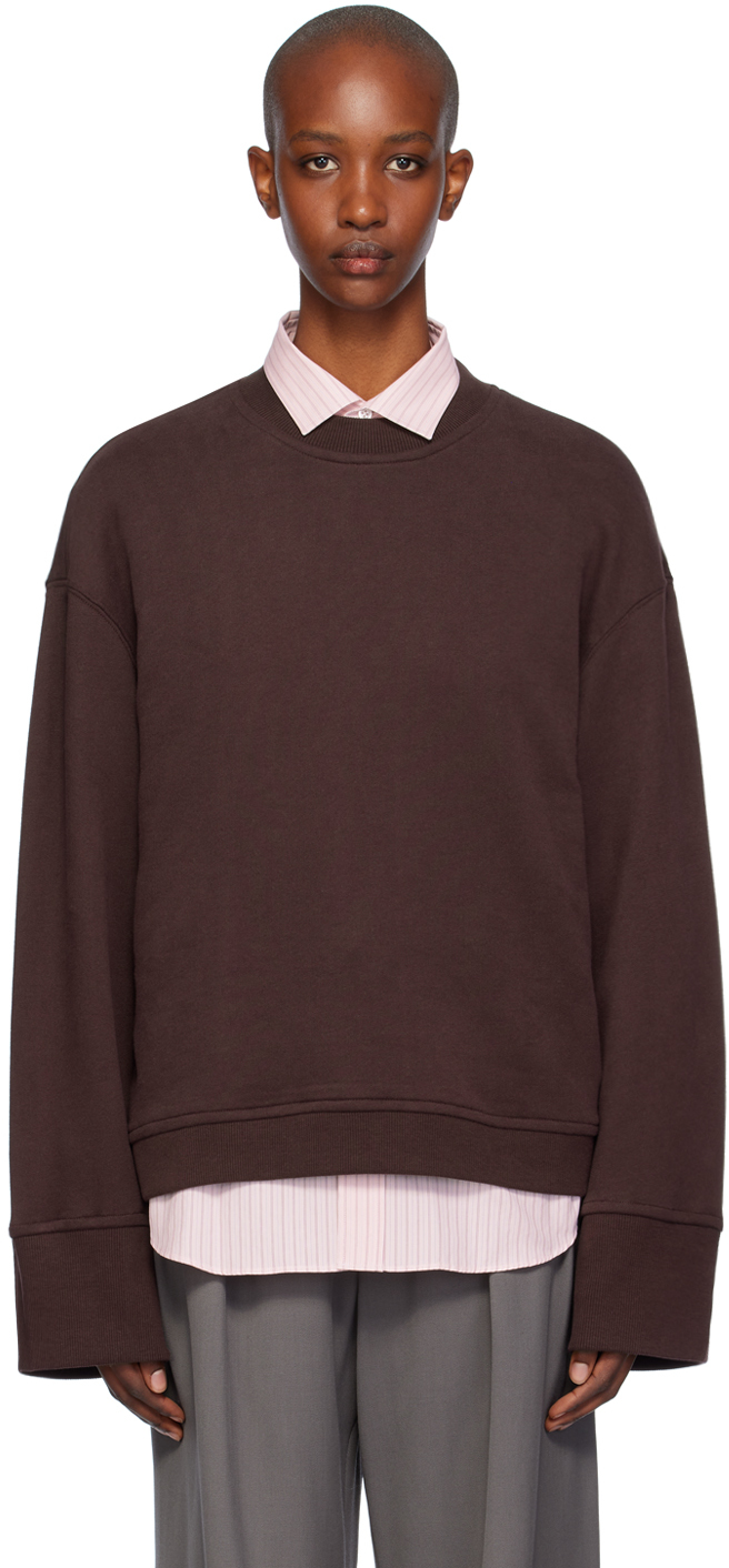 Shop The Frankie Shop Burgundy Talia Sweatshirt In Dark Plum