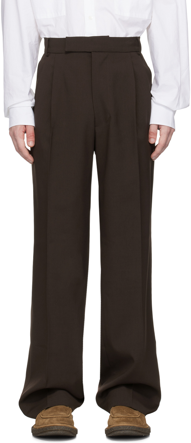 THE FRANKIE SHOP BROWN BEO TROUSERS 