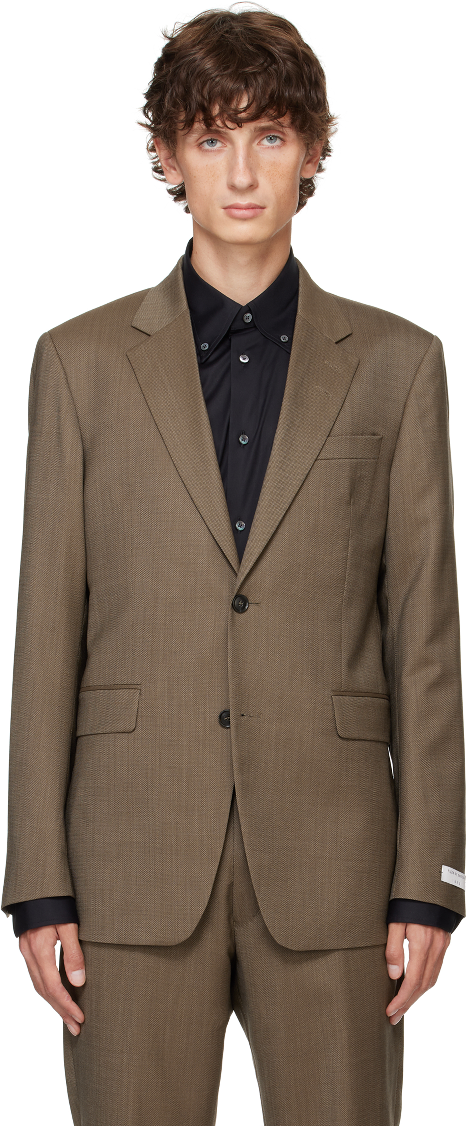 Shop Tiger Of Sweden Brown Justin Blazer In 069-october Sage