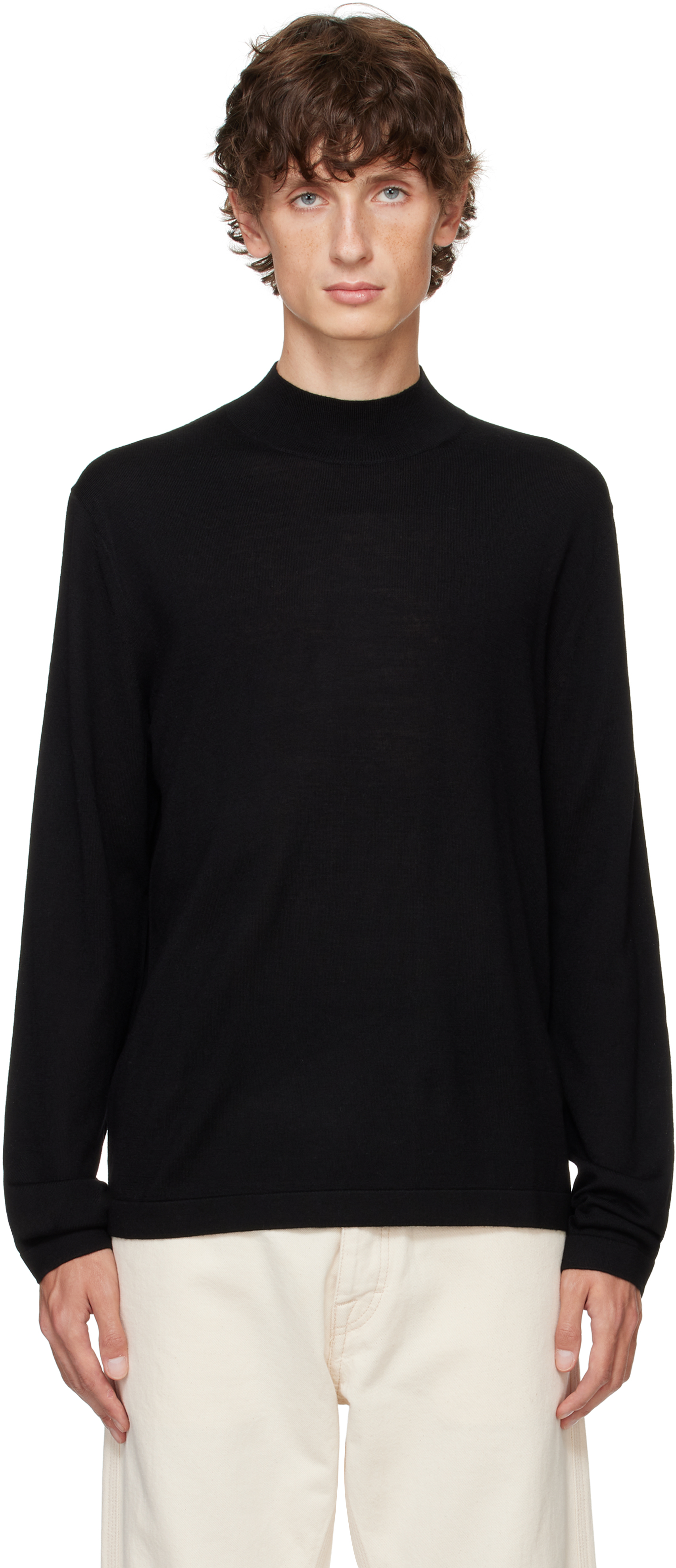 Shop Tiger Of Sweden Black Tern Turtleneck In 050black