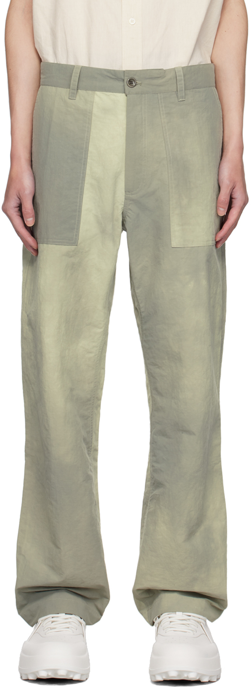 Shop Norse Projects Green Lukas Trousers In Clay