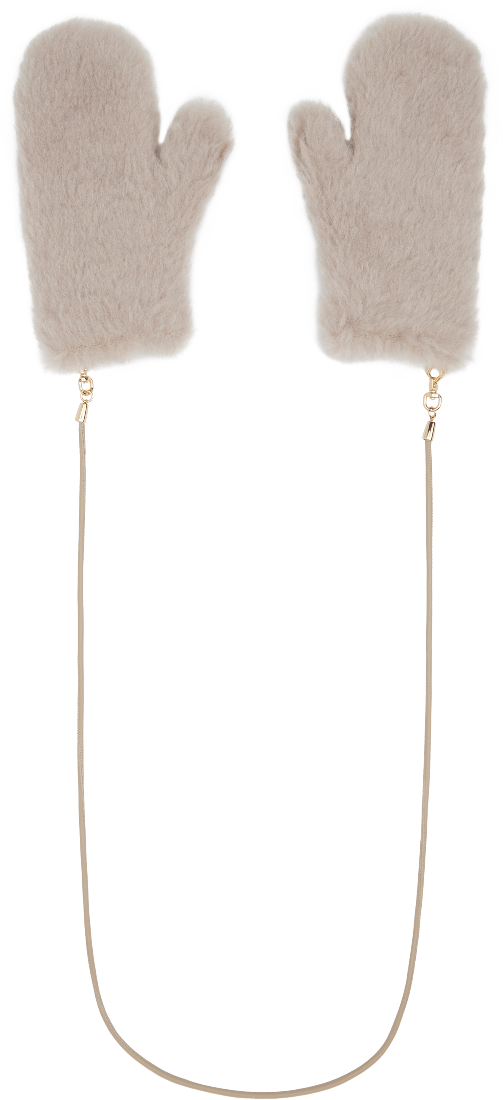 Off-White Ombrato Mittens by Max Mara on Sale