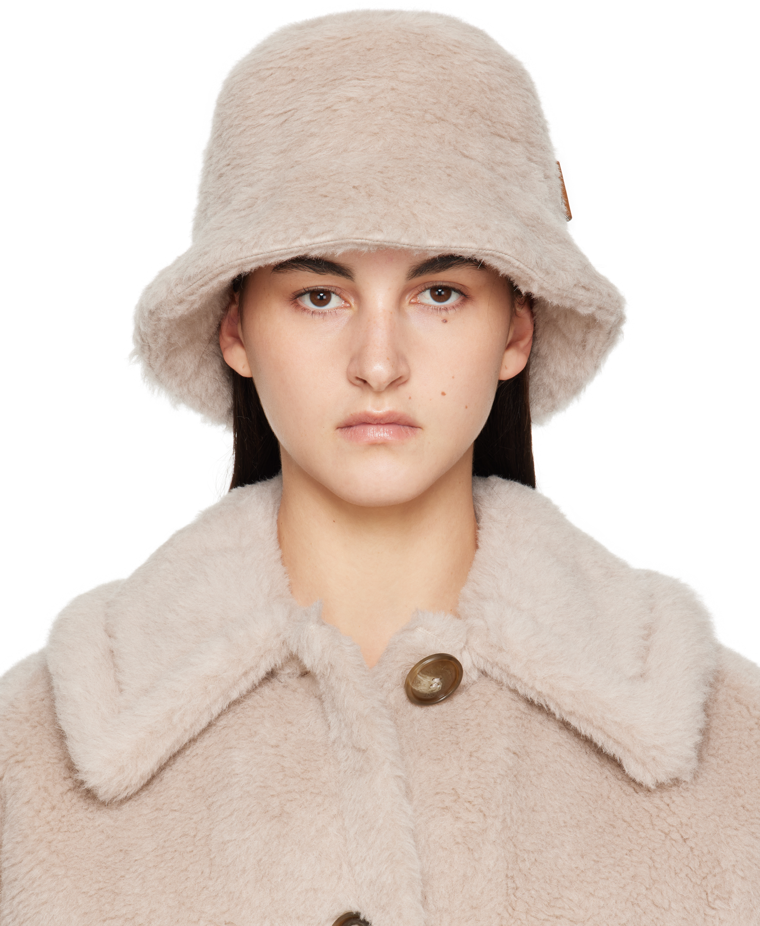 Beige Figura Bucket Hat