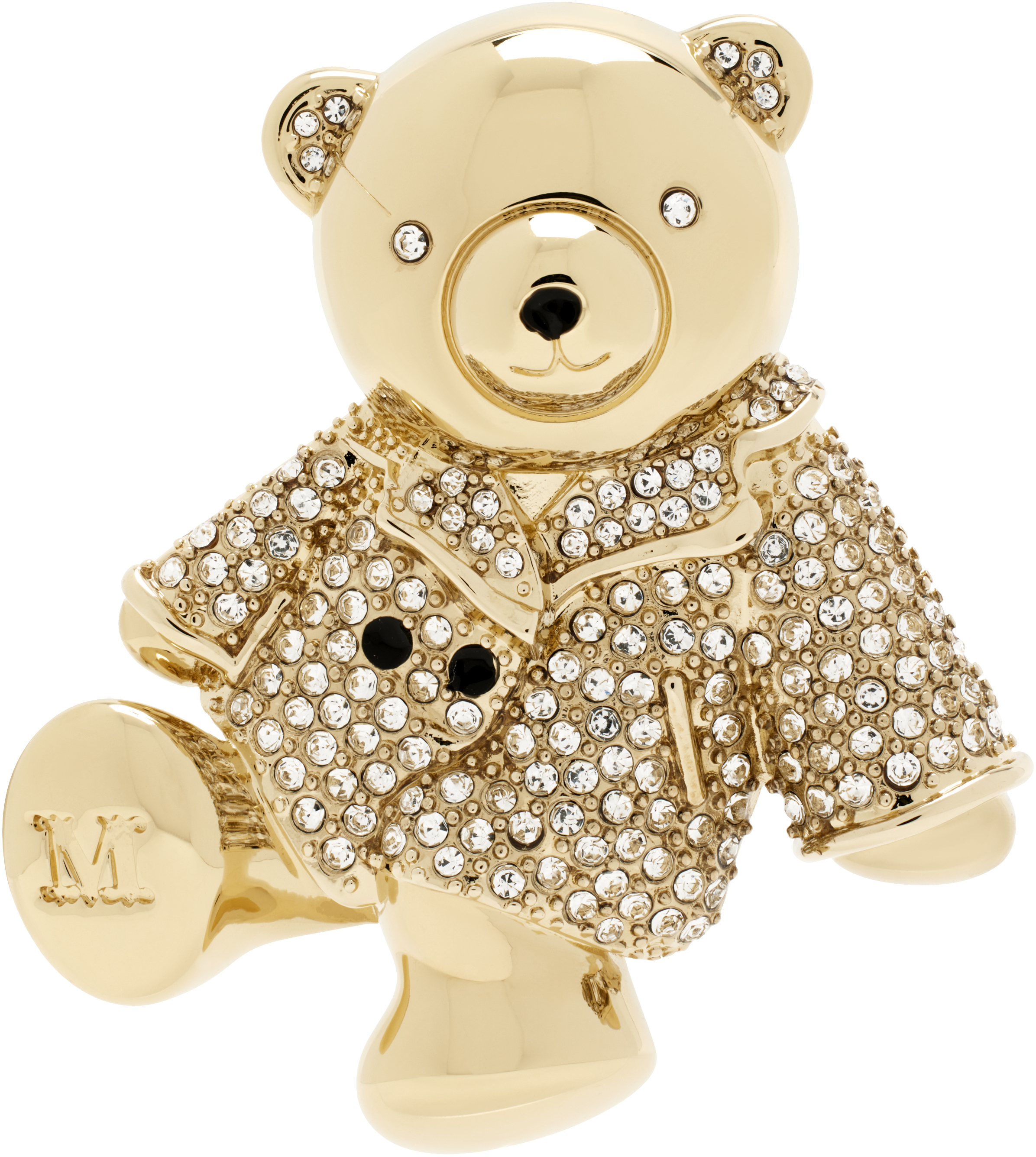 ⭐︎新品同様　超素敵Max Mara テディベア ホワイト ミトンとブローチ⭐︎ マックスマーラ Max Mara MAX MARA ブローチ TEDDYBROOCH SHINY