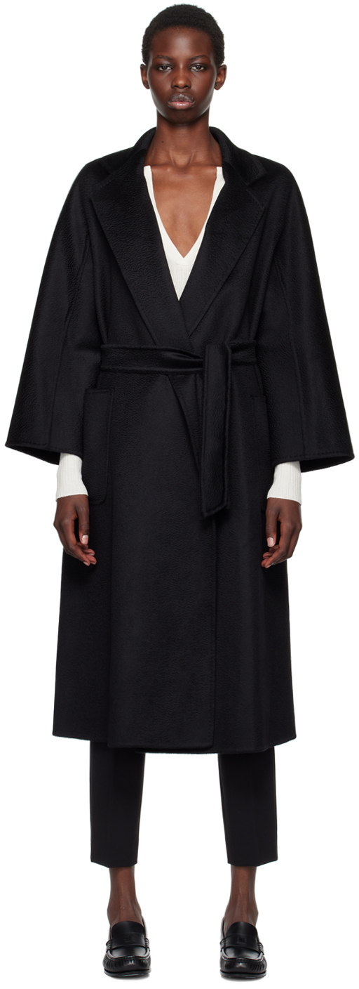 Max Mara Black Ludmilla Icon Coat In 004 Black