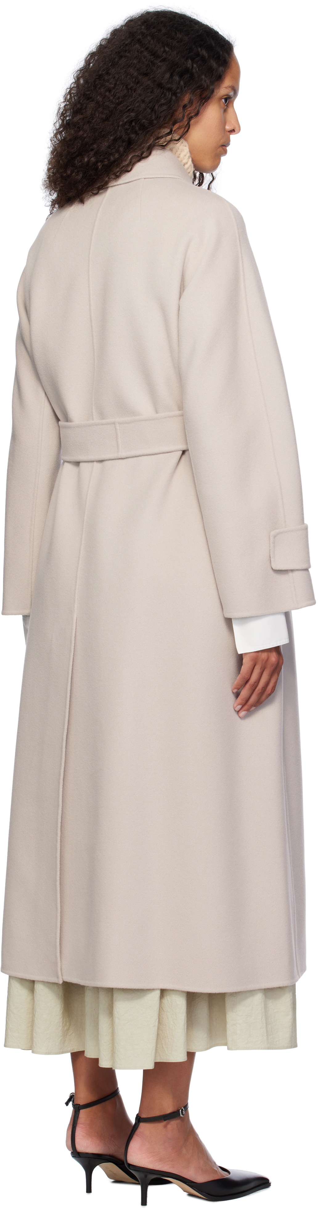 Max Mara Off-white Hester Coat In 048 Ecru