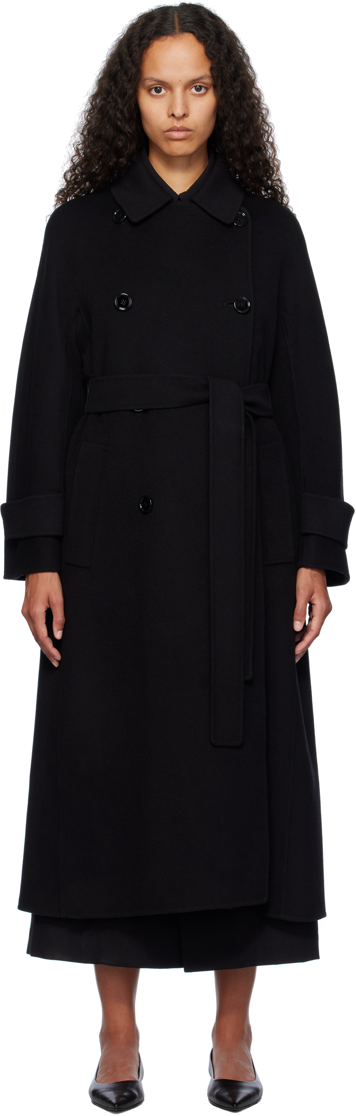 Max Mara Black Hester Coat In 013 Black