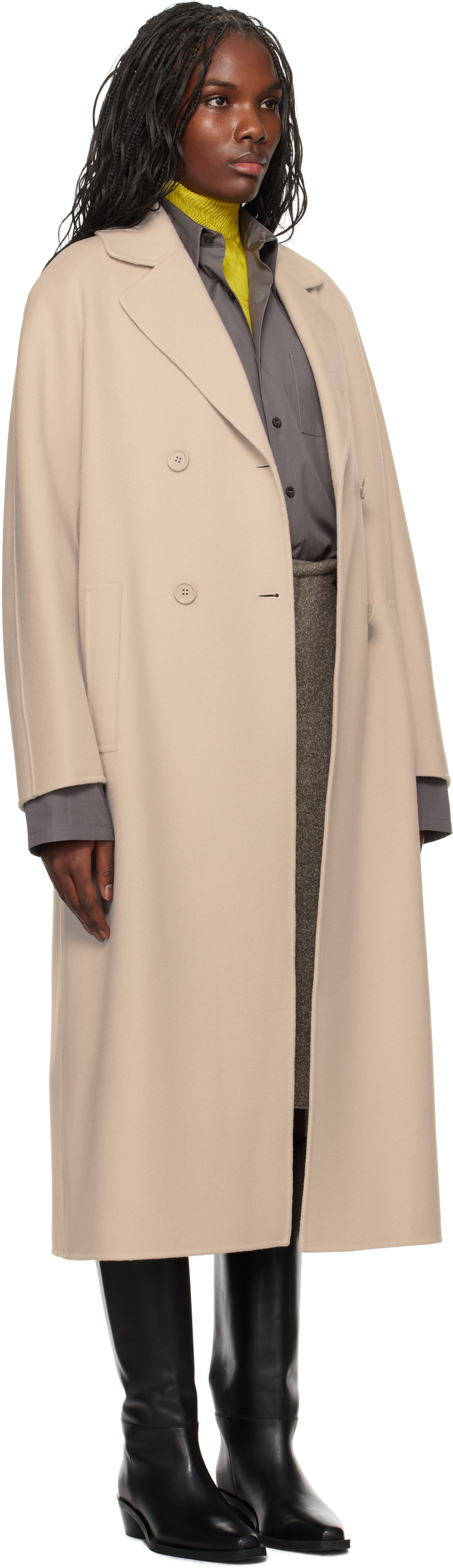 Max Mara Off-white Capi Coat In 048 Ecru