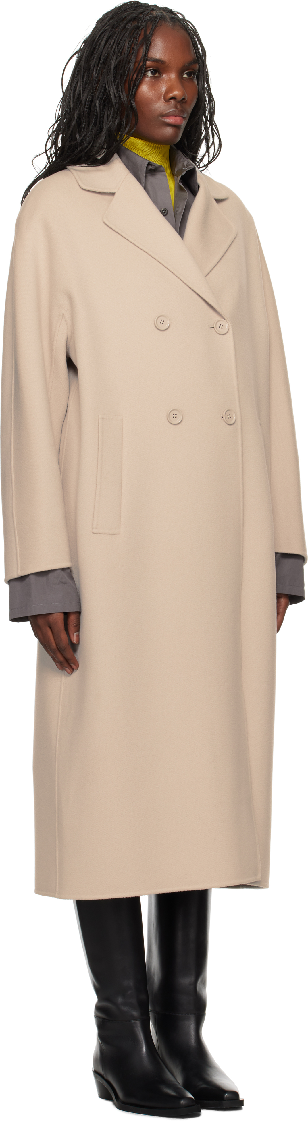 Max Mara Off-white Capi Coat In 048 Ecru
