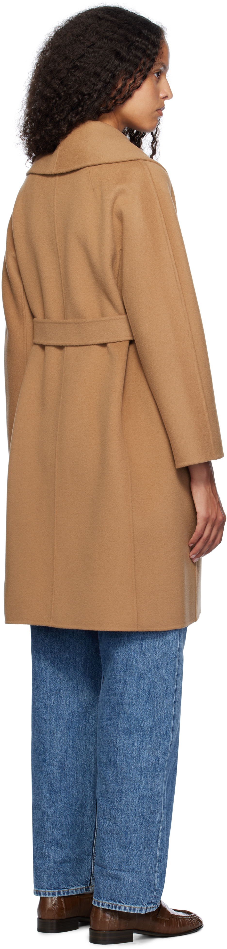 Max Mara Brown Messi Coat In 045 Perfect Camel