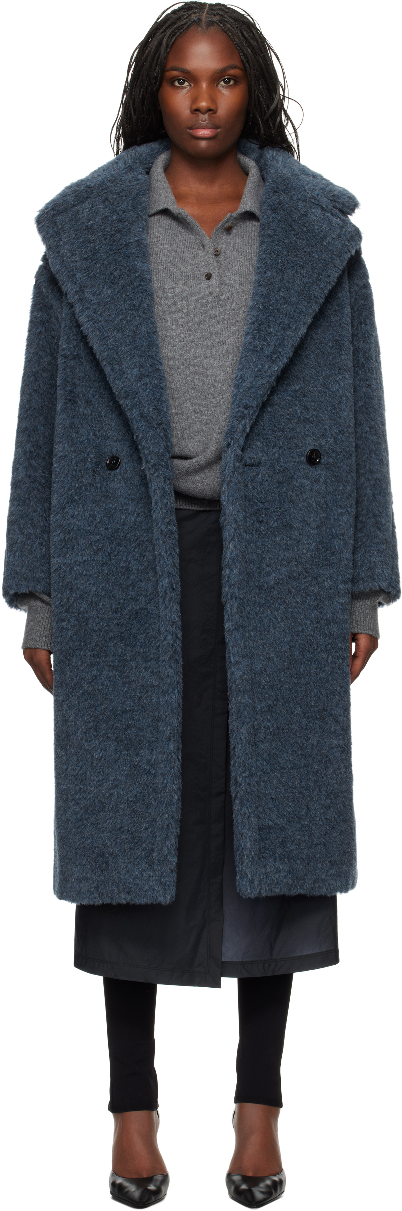 Blue Zebra Coat by Max Mara on Sale