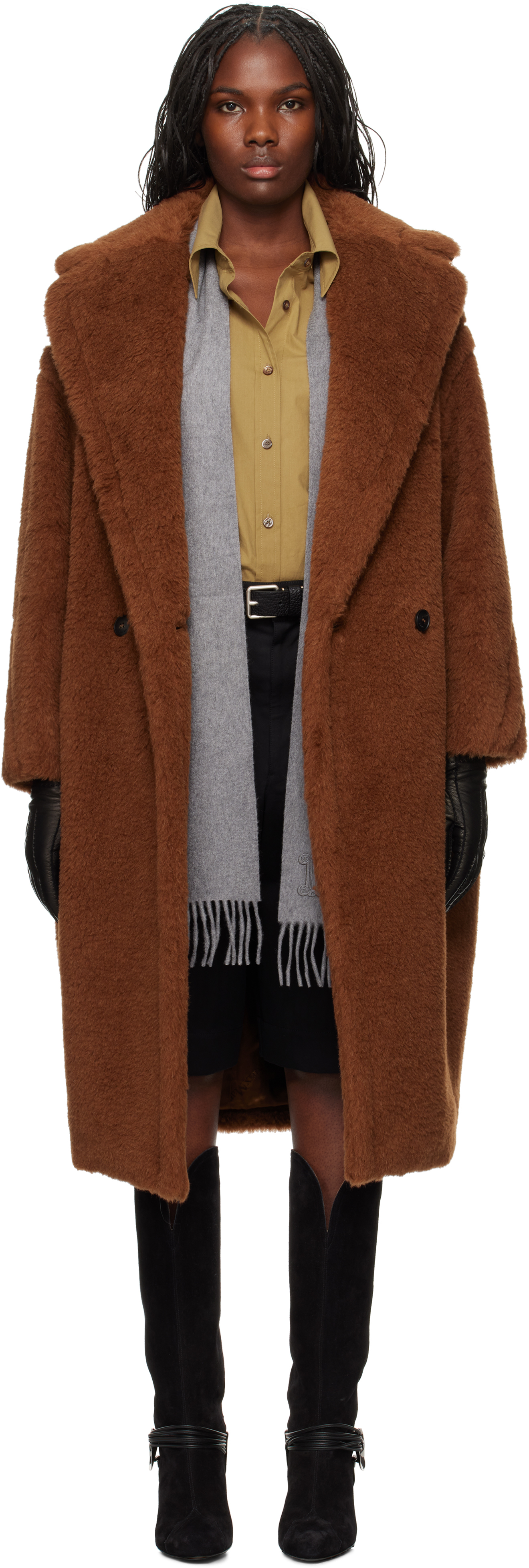Max Mara Tan Tedgirl Coat In 011 Rust