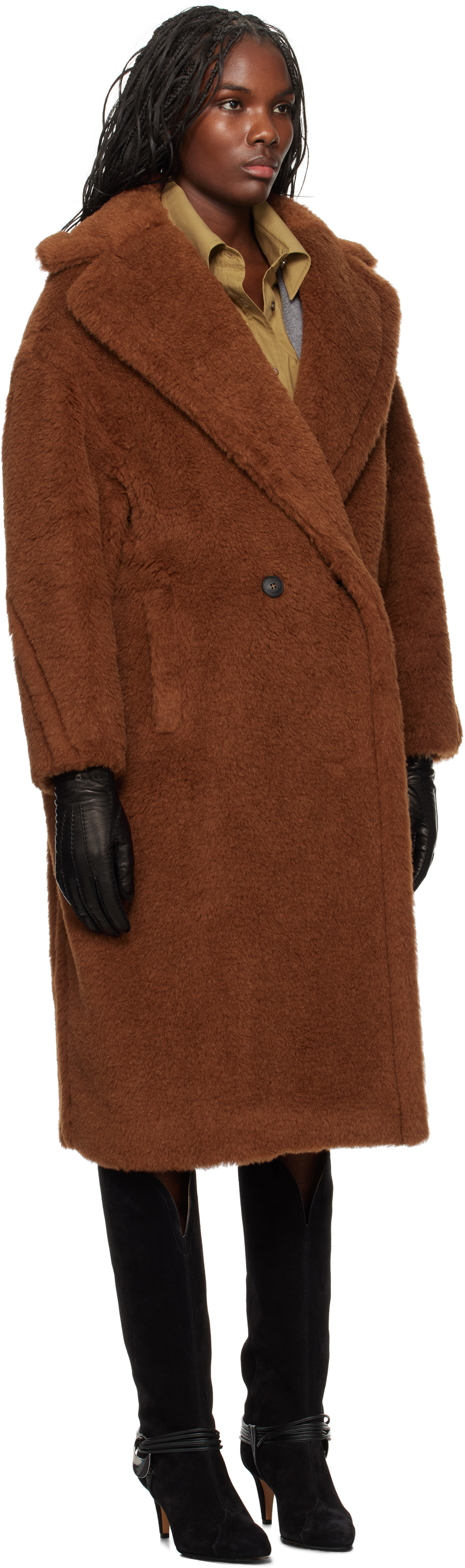 Max Mara Tan Tedgirl Coat In 011 Rust