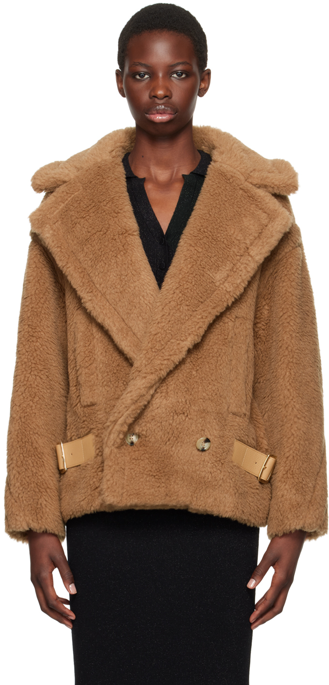 Shop Max Mara Brown Vanadio Camel Wool Jacket In 001 Camel