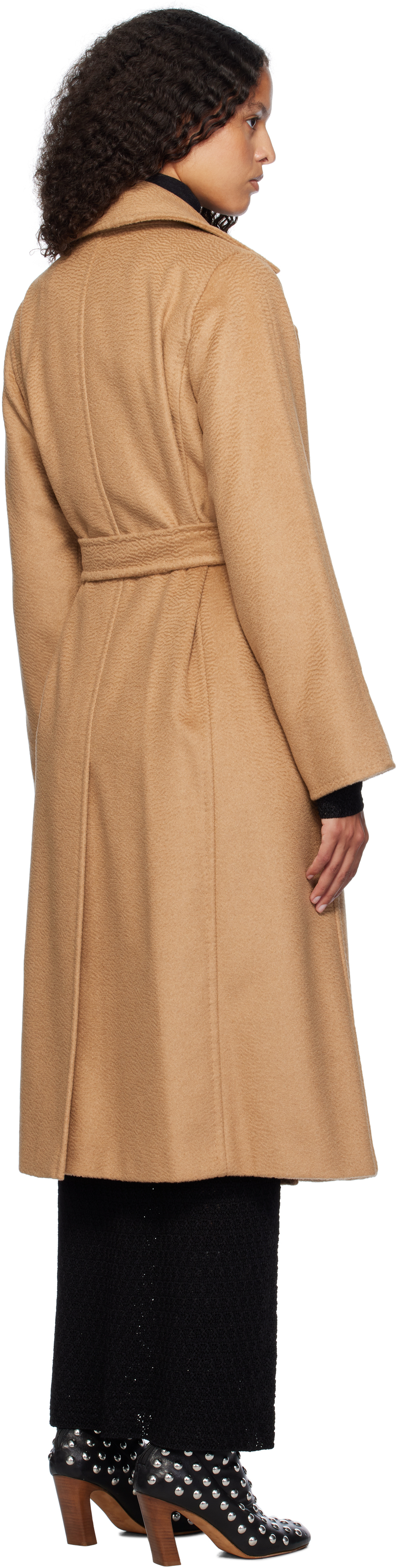 Max Mara Manuela Long-sleeved Coat In 001 Camel