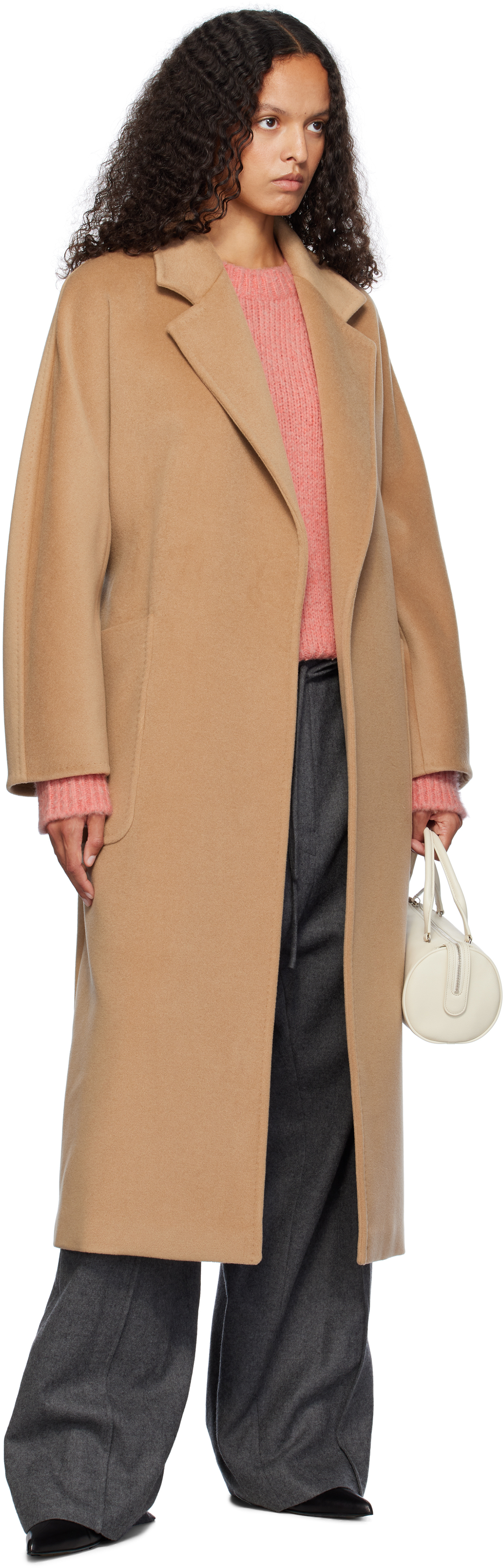 Max Mara Tan Locri Coat In 001 Camel