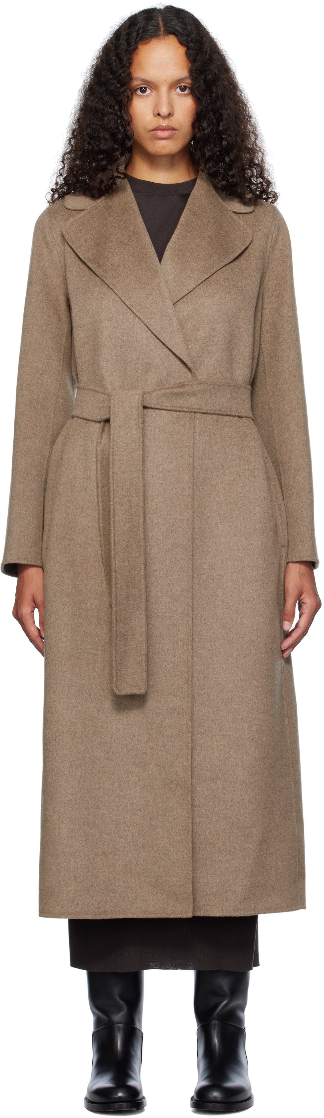 MAX MARA TAUPE POLDO COAT 