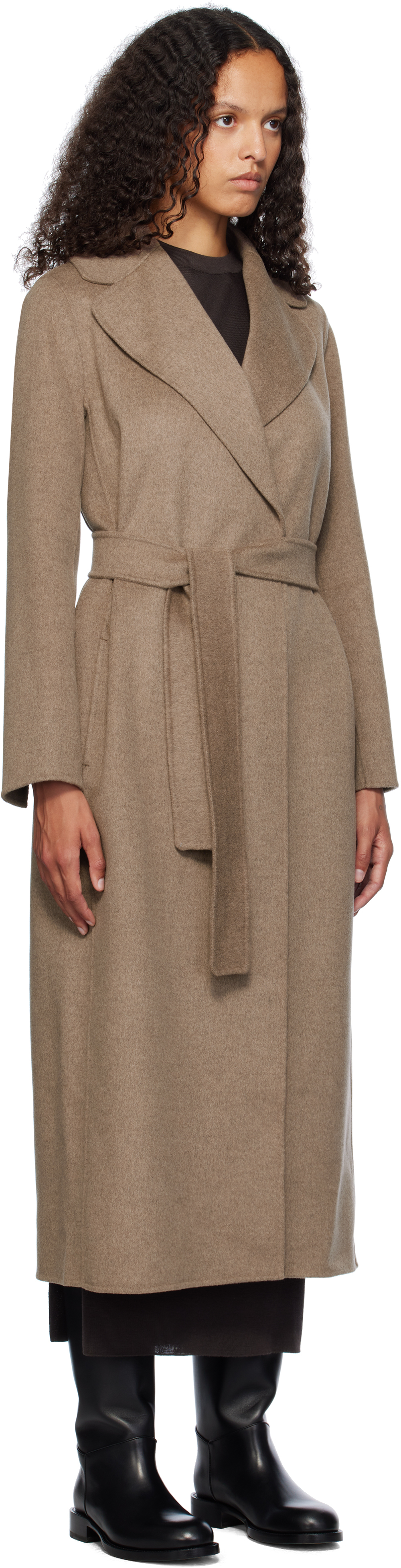 Max Mara Taupe Poldo Coat In 074 Turtledove