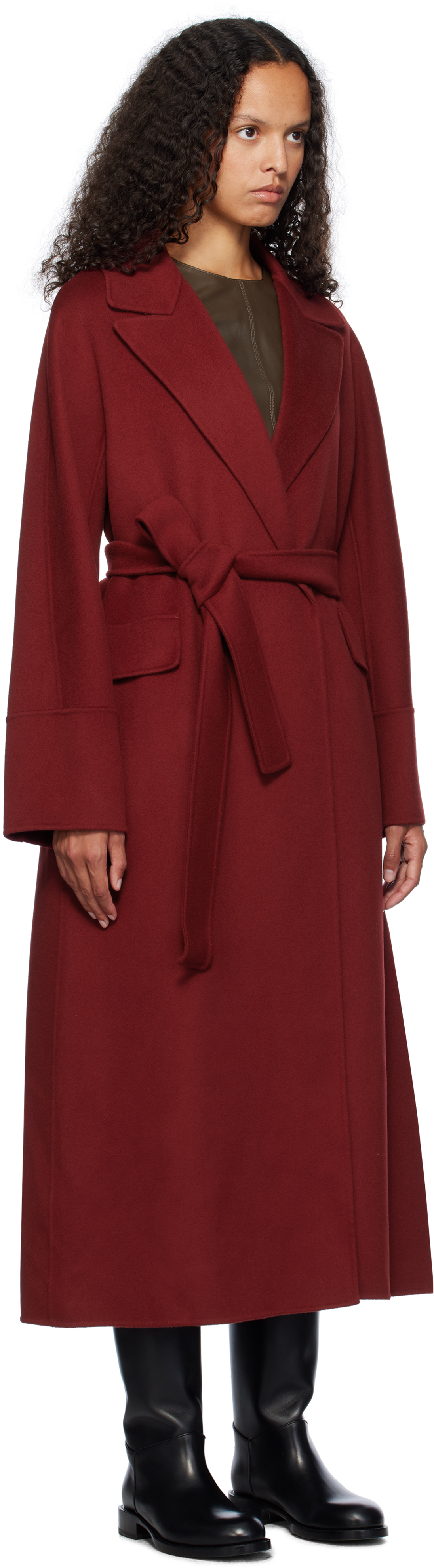 Max Mara Red Malika Coat In 085 Red