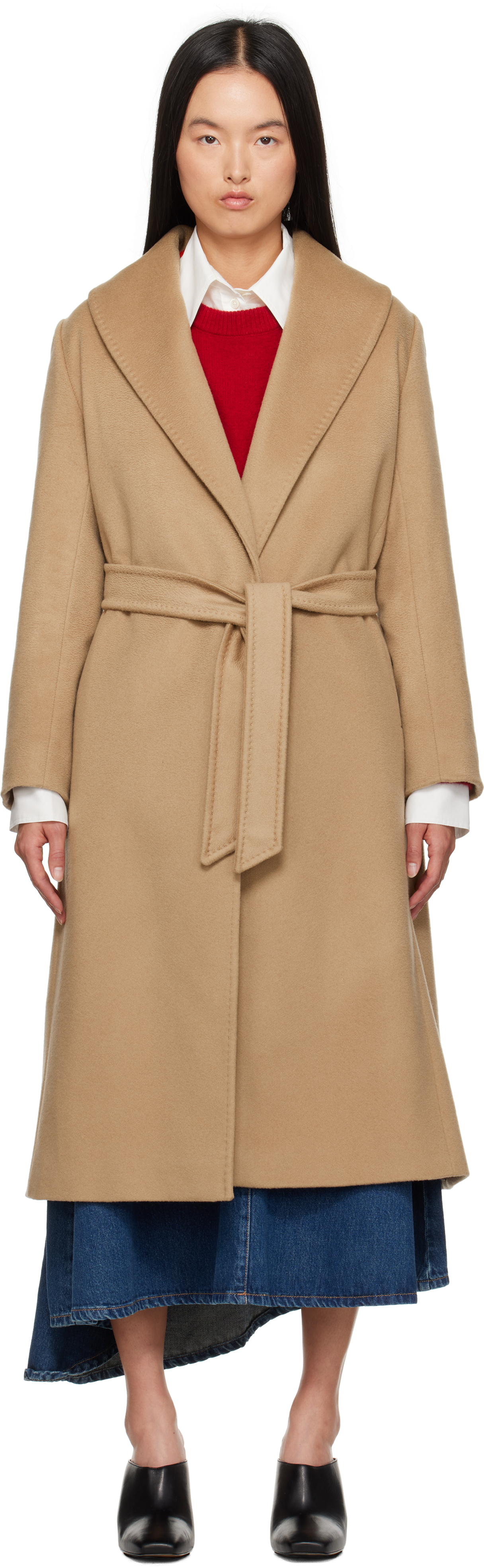 Shop Max Mara Tan Loriana Coat In 006 Camel