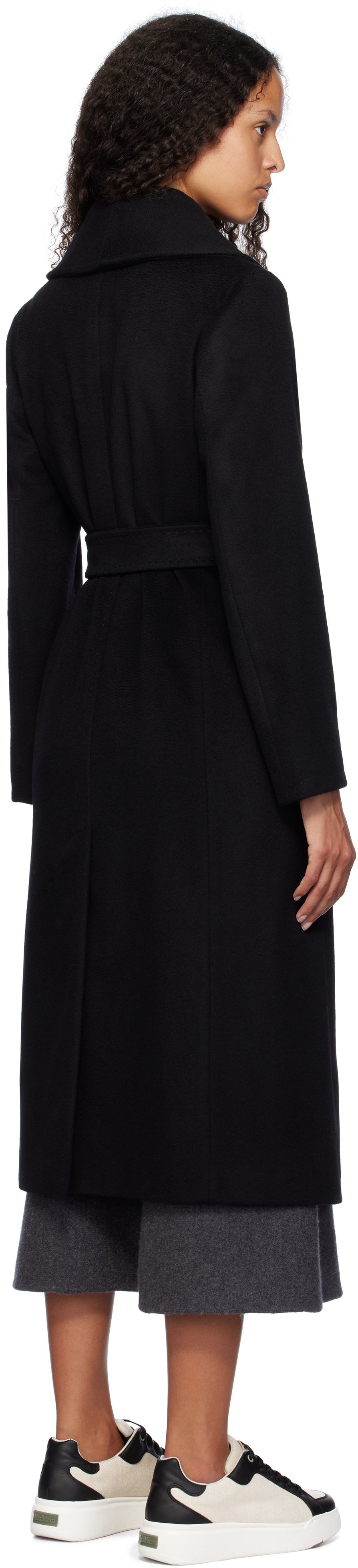 Max Mara Black Loriana Coat In 013 Black