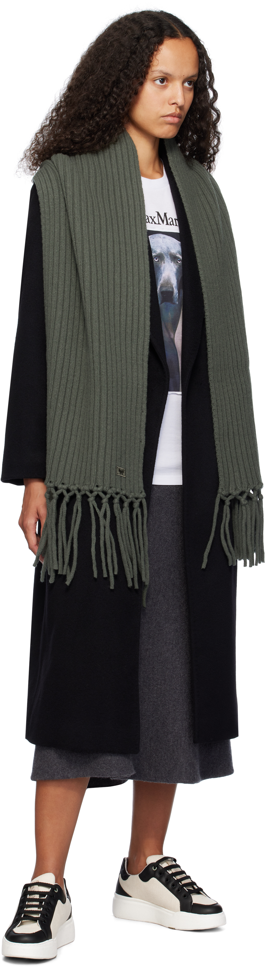 Max Mara Black Loriana Coat In 013 Black