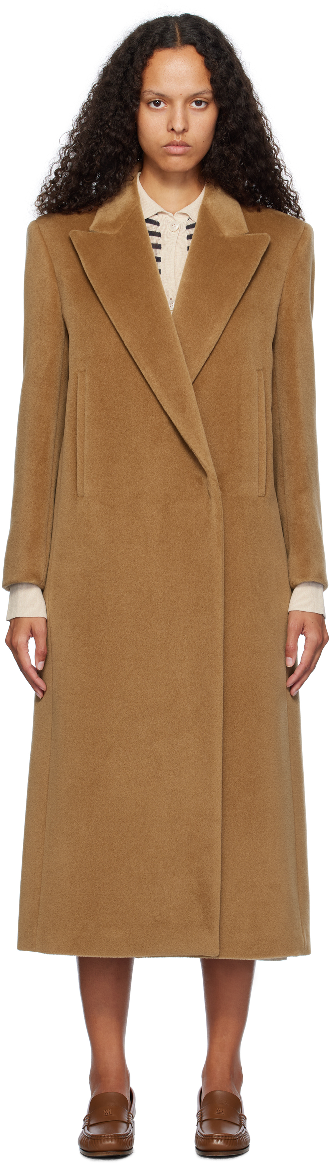 Max Mara Wool Robe-style Coat In 002 Camel