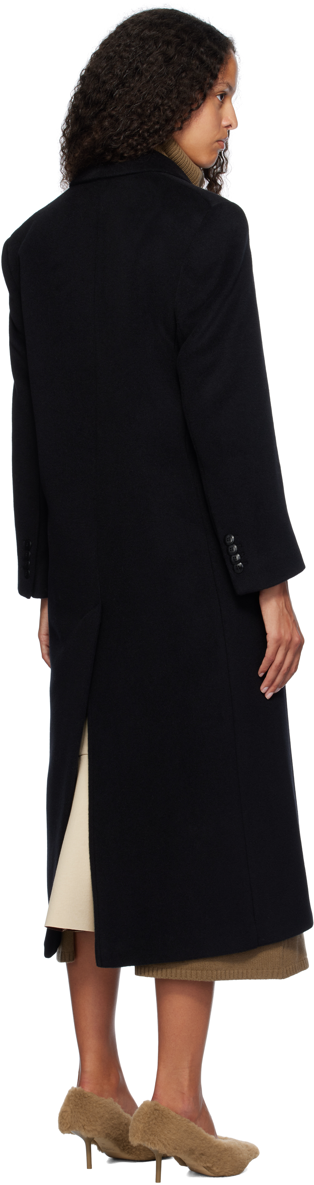 Max Mara Black Estremo Coat In 005 Black