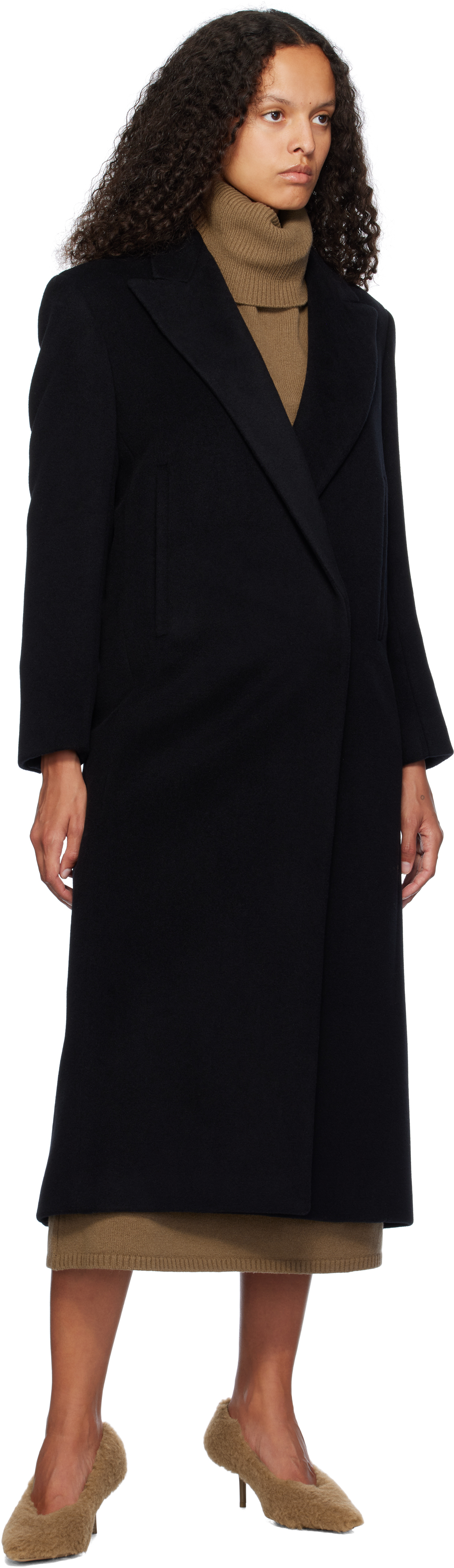 Max Mara Black Estremo Coat In 005 Black