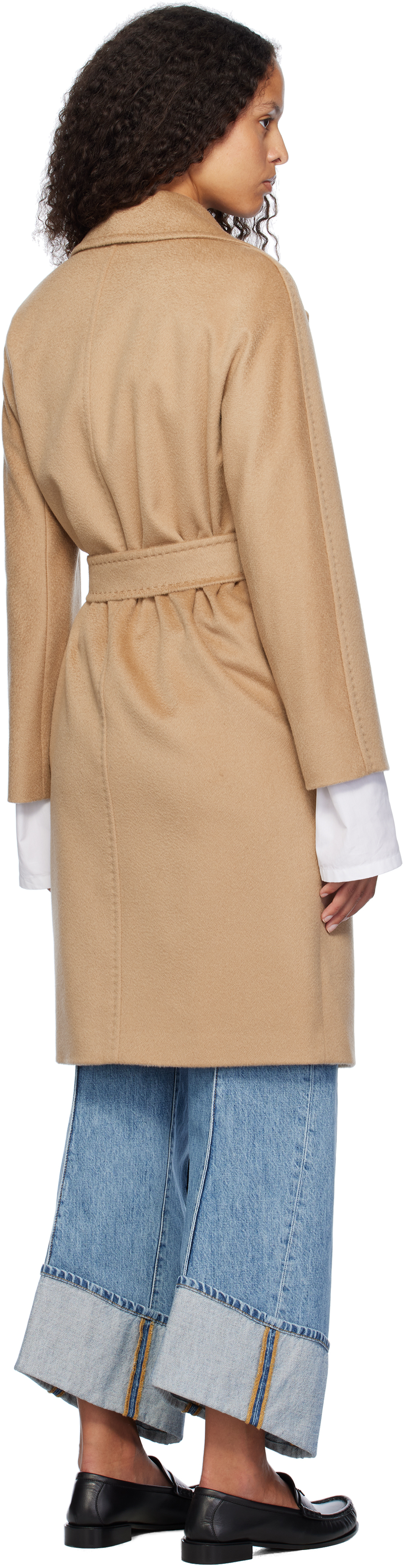 Max Mara Tan Astro Coat In 019 Camel