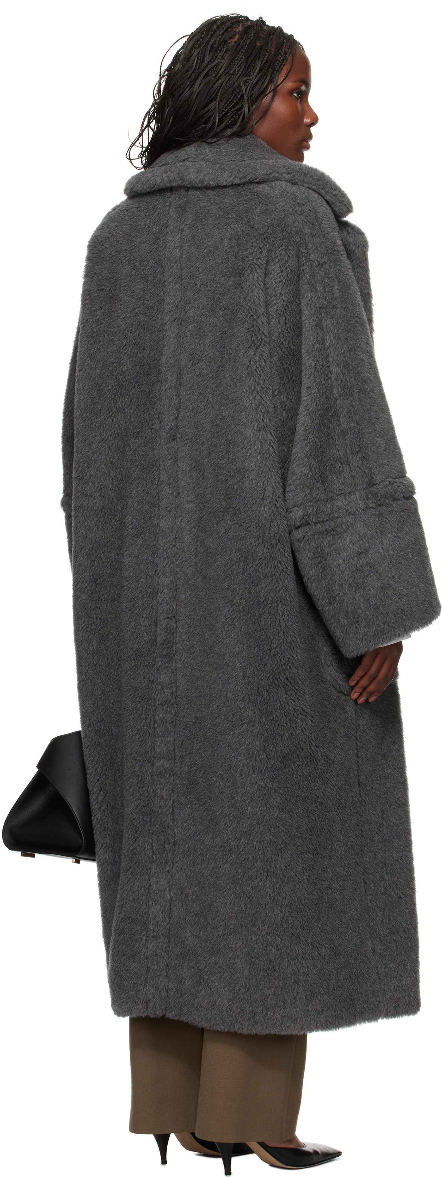 Max Mara Gray Kadiak Coat In 001 Avio