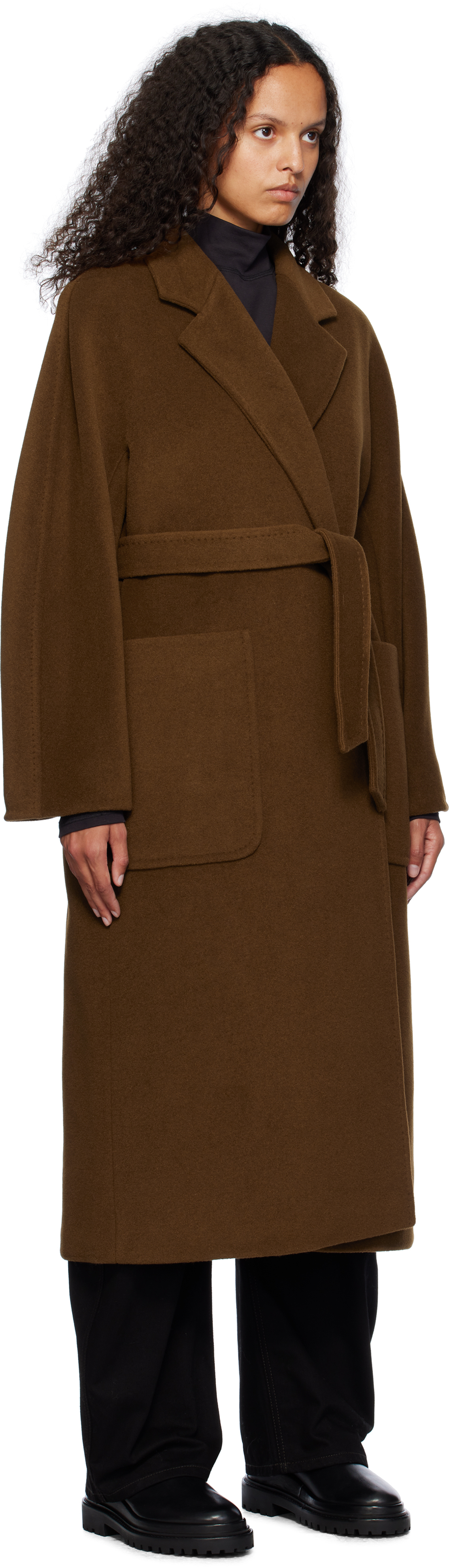 Max Mara Coat In 010 Tobacco