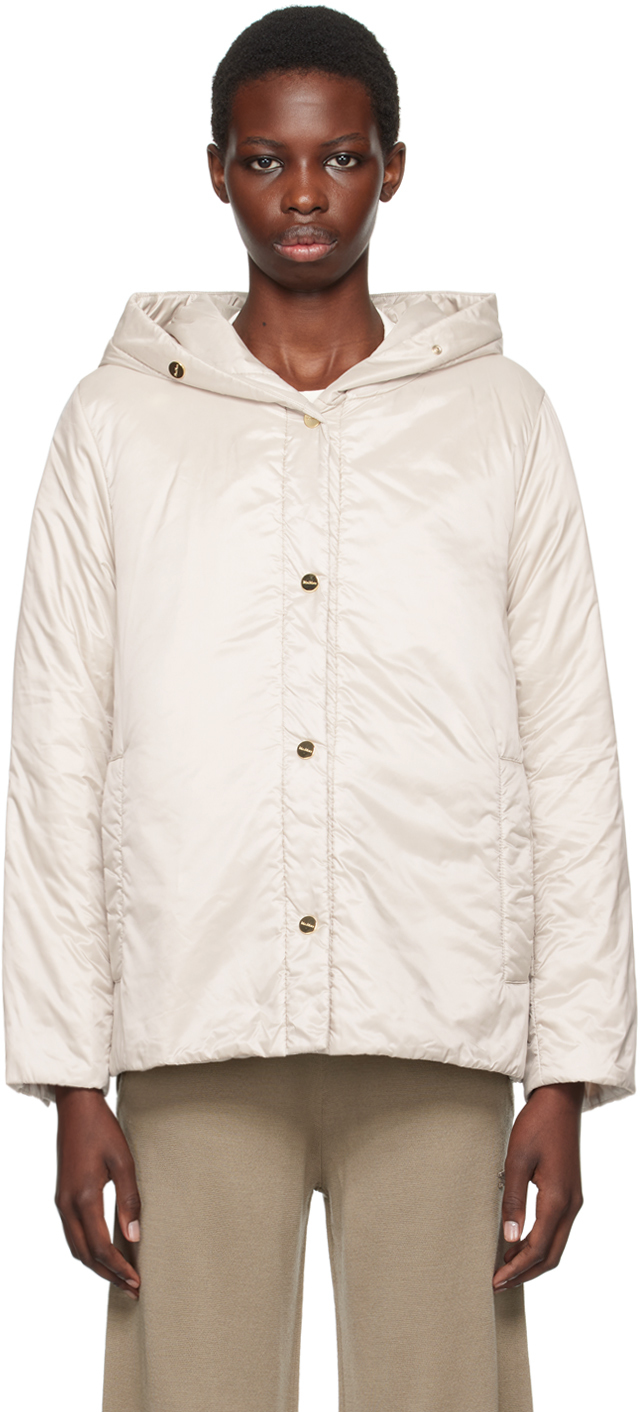 Shop Max Mara Gray Greenpi Quilted Jacket In 045 Ice