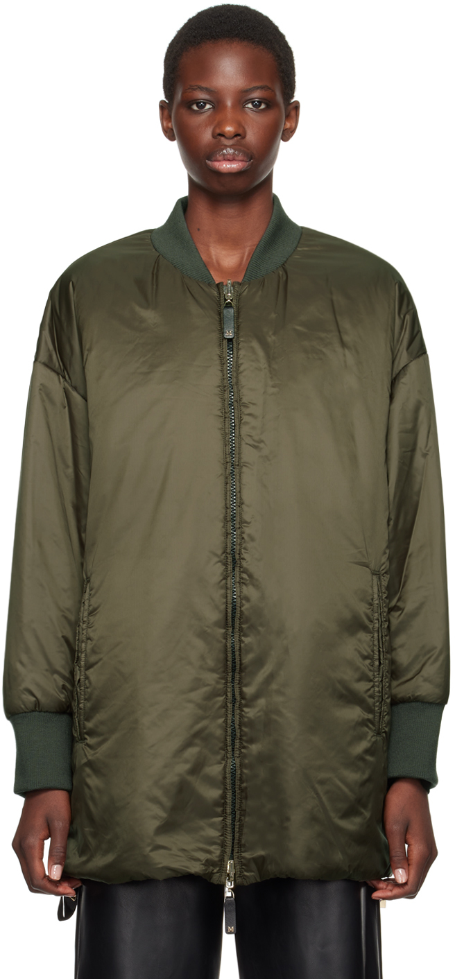 Shop Max Mara Khaki The Cube Greenbo Jacket In 084 Green