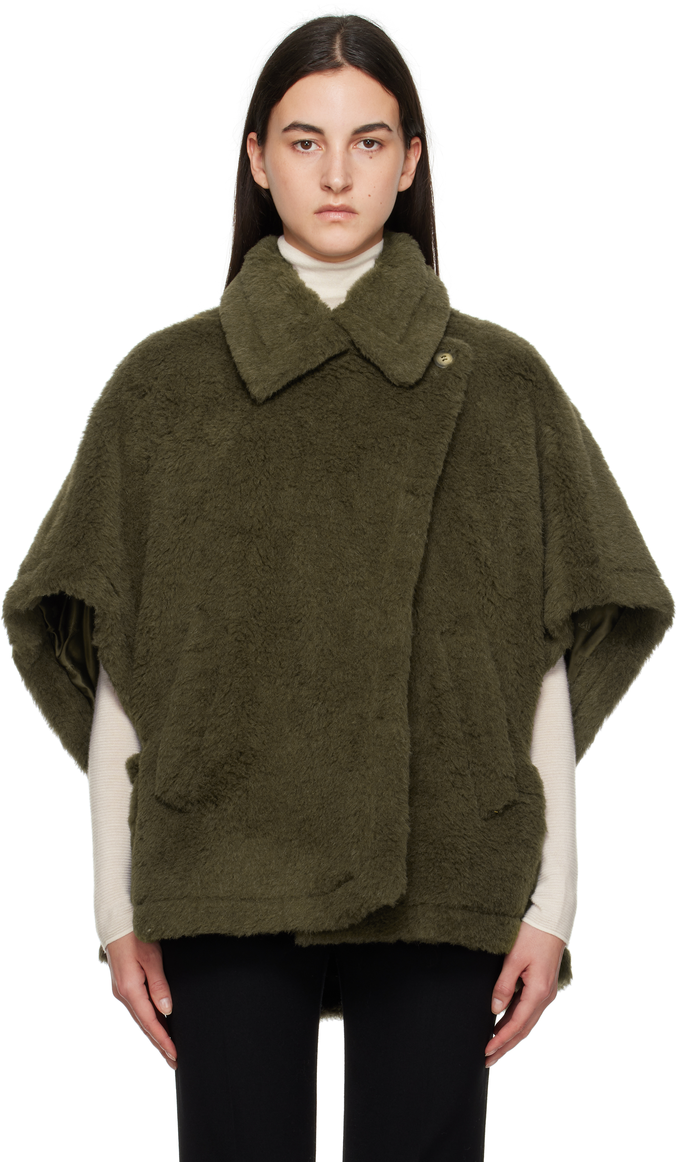 Khaki Tebe1 Coat by Max Mara on Sale Khaki Tebe1 Coat by Max Mara on Sale