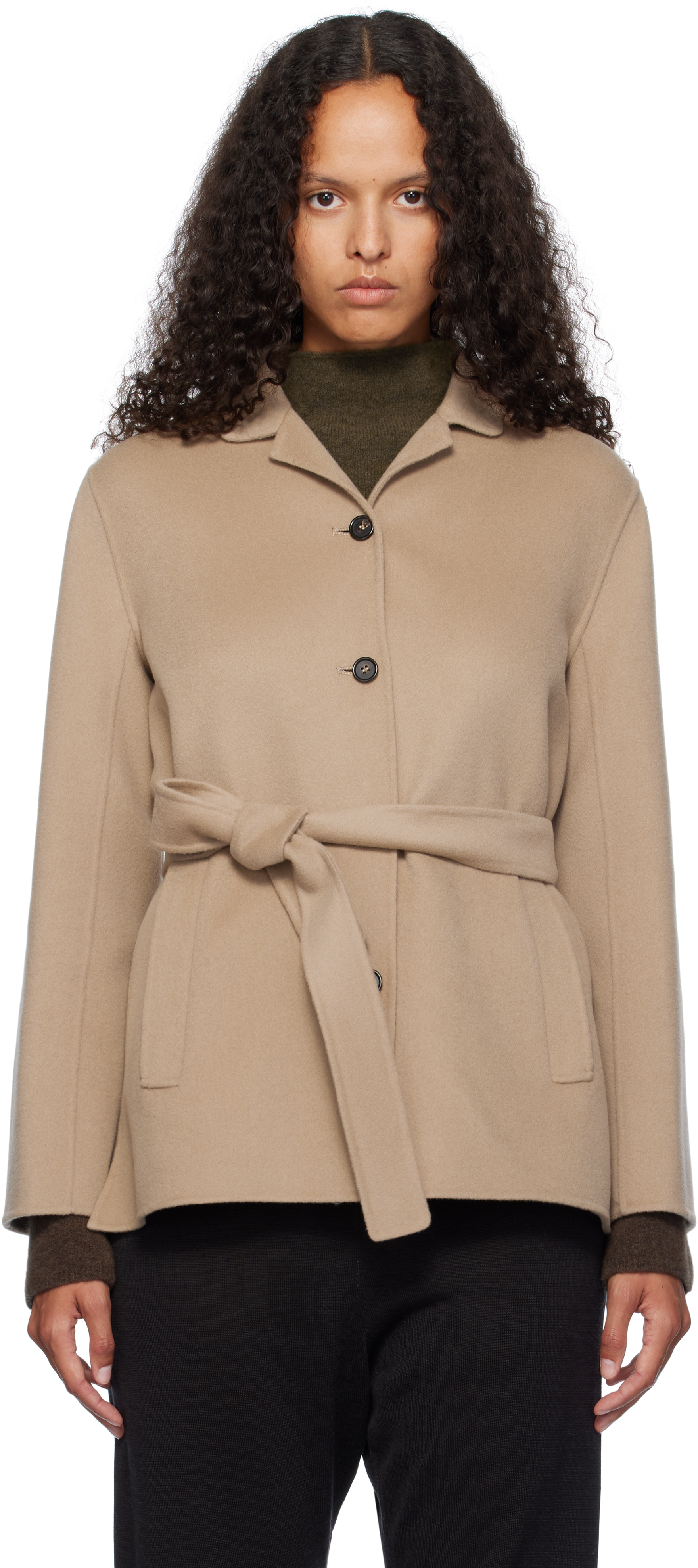 Shop Max Mara Beige Fiabe Jacket In 007 Sand