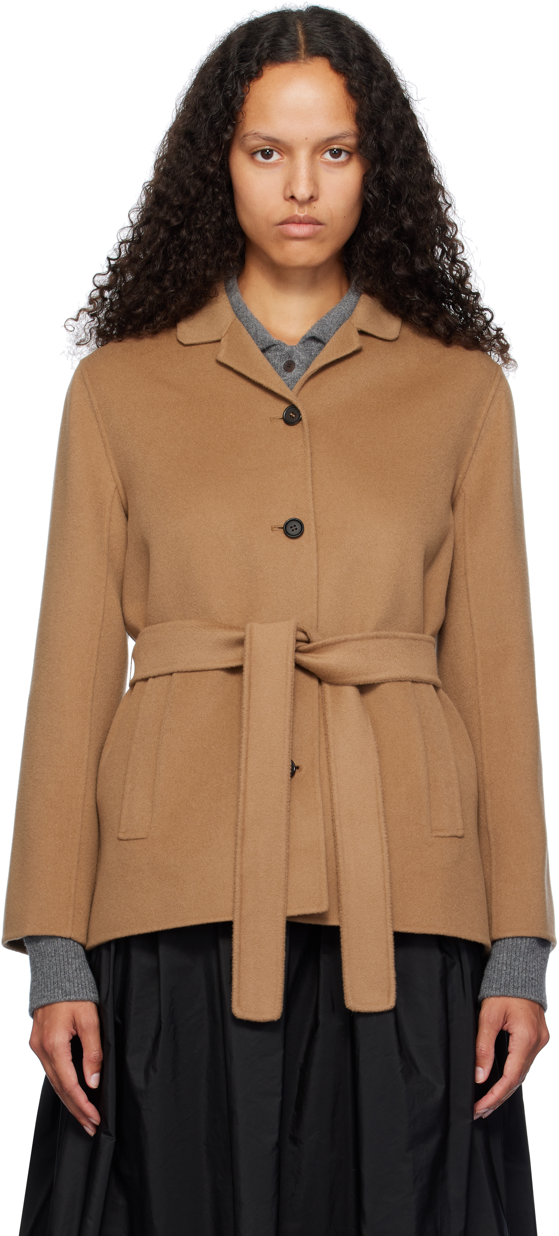 Shop Max Mara Tan Fiabe Jacket In 045 Camel